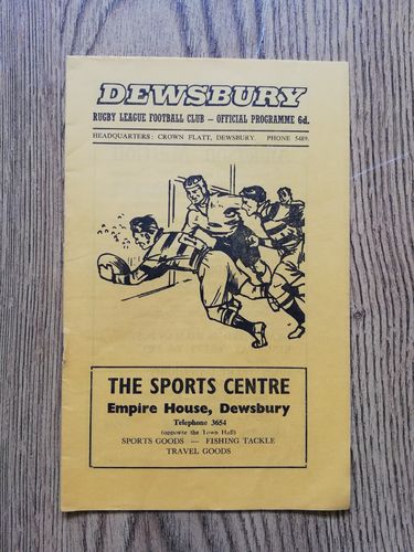 Dewsbury v Rochdale Hornets Aug 1968 Rugby League Programme