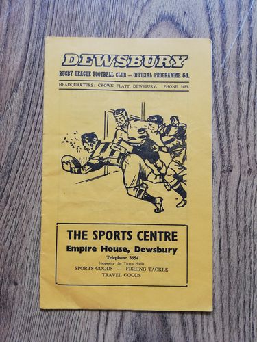 Dewsbury v Bramley Jan 1969 Rugby League Programme