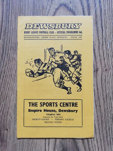 Dewsbury v Keighley March 1969 Rugby League Programme