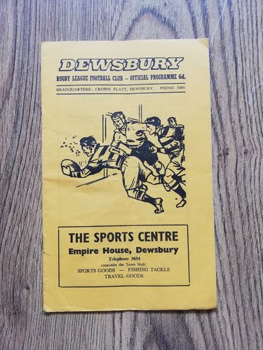 Dewsbury v Batley April 1969 Rugby League Programme