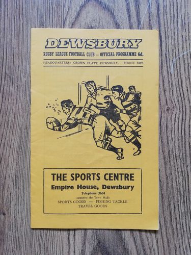 Dewsbury v Bramley Sept 1969 Rugby League Programme