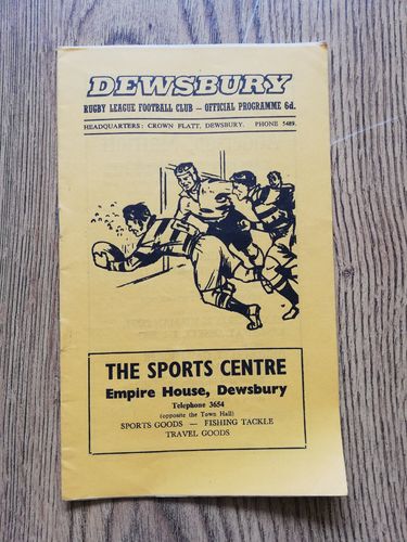 Dewsbury v Halifax Jan 1970 Rugby League Programme