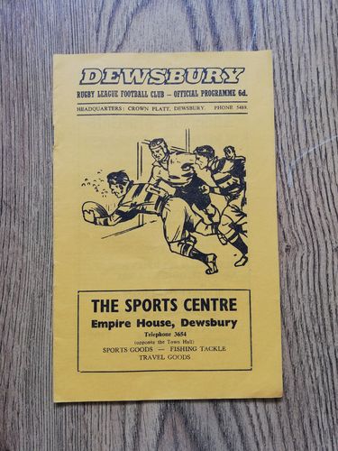 Dewsbury v Rochdale Hornets April 1970 Rugby League Programme