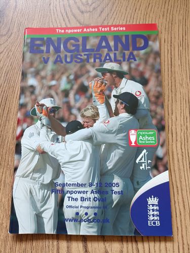 England v Australia 5th Test 2005 Cricket Programme