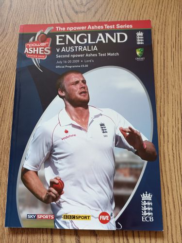 England v Australia 2nd Test 2009 Cricket Programme
