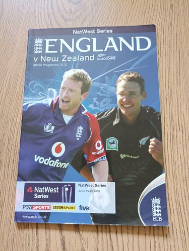 England v New Zealand 2008 NatWest Series Cricket Programme