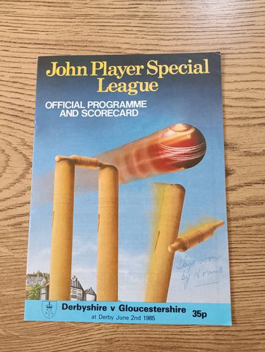 Derbyshire v Gloucestershire June 1985 John Player League Cricket Programme