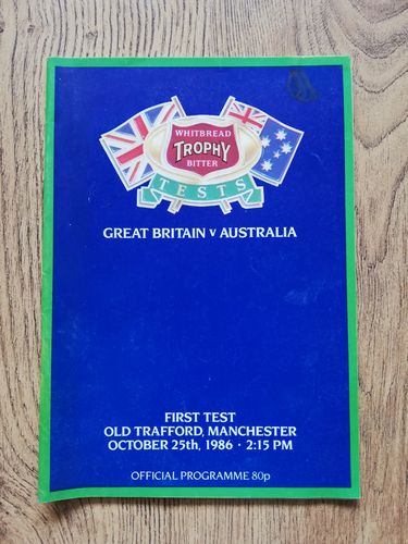 Great Britain v Australia 1st Test 1986