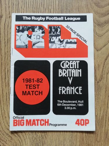 Great Britain v France Dec 1981