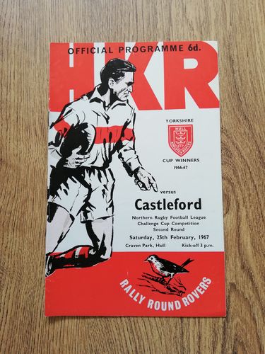 Hull KR v Castleford Feb 1967 Challenge Cup Rugby League Programme
