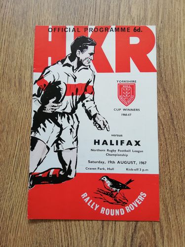 Hull KR v Halifax Aug 1967 Rugby League Programme