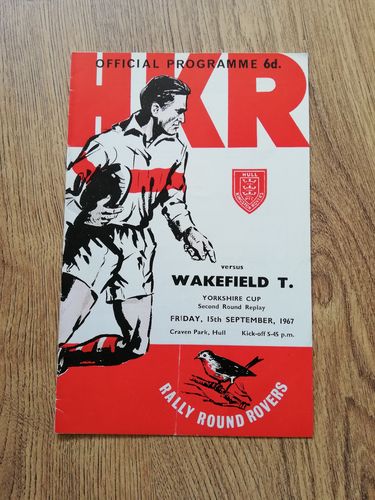 Hull KR v Wakefield Sept 1967 Yorkshire Cup Rugby League Programme