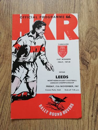 Hull KR v Leeds Nov 1967 Rugby League Programme