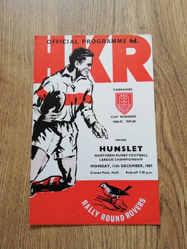Hull KR v Hunslet Dec 1967 Rugby League Programme