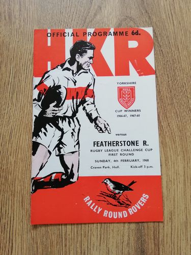 Hull KR v Featherstone Feb 1968 Challenge Cup Rugby League Programme