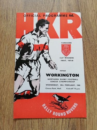 Hull KR v Workington Feb 1968 Rugby League Programme