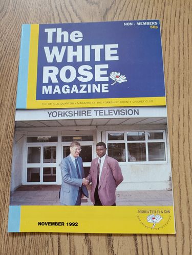 ' The White Rose ' Nov 1992 Yorkshire County Cricket Magazine