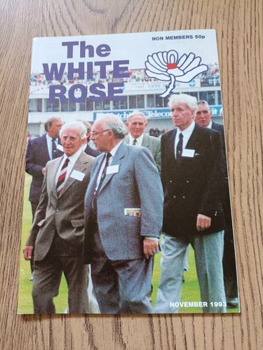 ' The White Rose ' Nov 1993 Yorkshire County Cricket Magazine