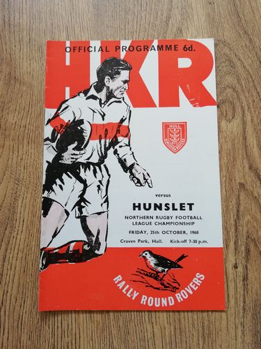 Hull KR v Hunslet Oct 1968 Rugby League Programme