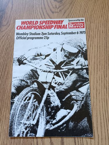 World Championship Final Sept 1975 Speedway Programme