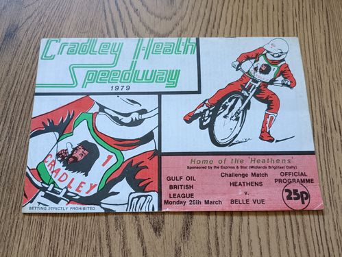 Cradley Heath v Belle View March 1979 Speedway Programme