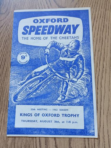 Kings of Oxford Trophy Aug 1962 Speedway Programme
