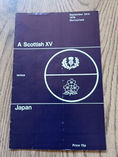 A Scottish XV v Japan 1976 Rugby Programme