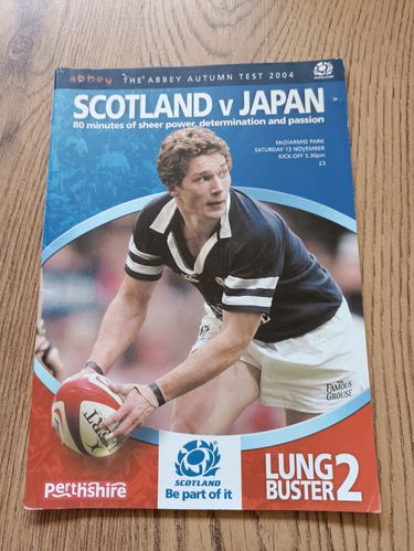 Scotland v Japan Nov 2004 Rugby Programme