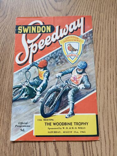 The Woodbine Trophy Aug 1965 Speedway Programme