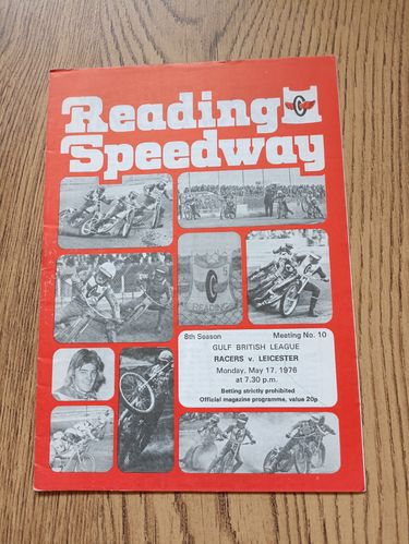 Reading v Leicester May 1976 Speedway Programme