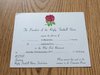 British Lions v Barbarians 1977 Rugby Lunch Invitation Card