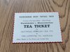 Warwickshire v Gloucestershire 1974 County Semi-Final Rugby Tea Ticket
