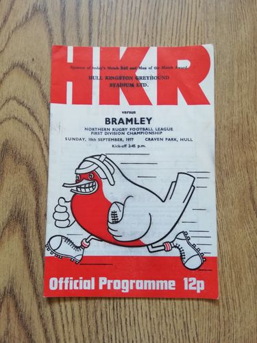 Hull KR v Bramley Sept 1977