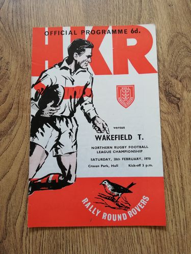 Hull KR v Wakefield Feb 1970 Rugby League Programme