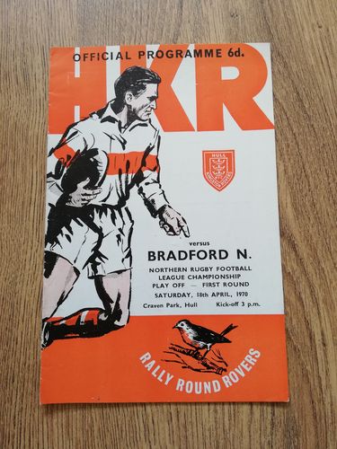 Hull KR v Bradford Northern April 1970 Championship Play-Off Rugby League Programme