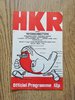 Hull KR v Workington Nov 1977 Rugby League Programme