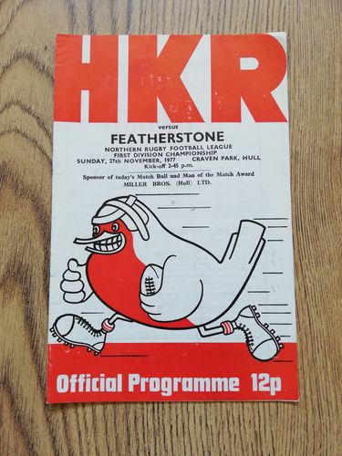Hull KR v Featherstone Nov 1977