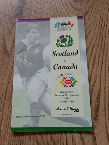 Scotland v Canada 1995