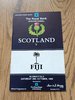 Scotland v Fiji 1989 Rugby Programme