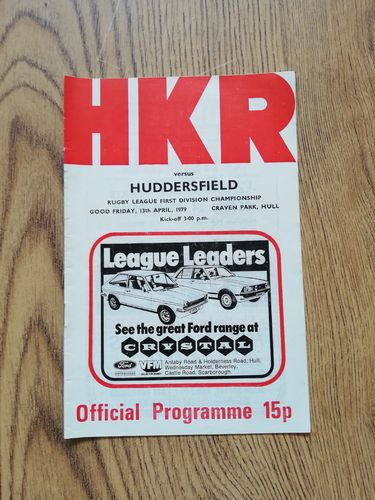 Hull KR v Huddersfield April 1979
