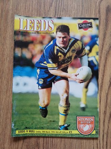 Leeds v Hull March 1993 Rugby League Programme