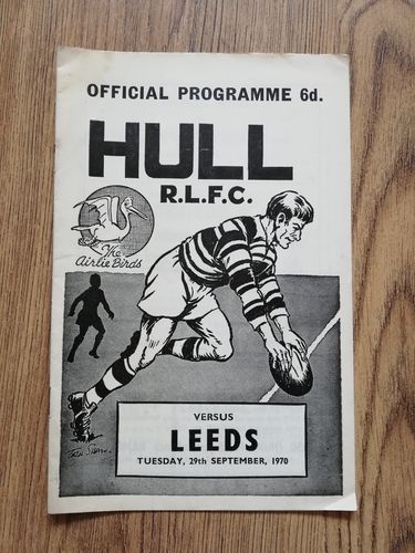 Hull v Leeds Sept 1970 Yorkshire Cup Semi-Final Rugby League Programme