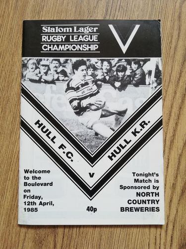 Hull v Hull KR April 1985 Rugby League Programme