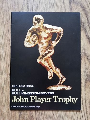 Hull v Hull KR Jan 1982 John Player Trophy Final Rugby League Programme