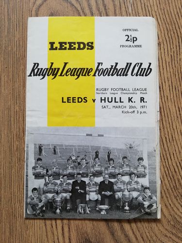 Leeds v Hull KR March 1971 Rugby League Programme