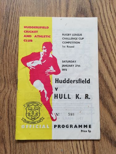 Huddersfield v Hull KR Jan 1973 Challenge Cup Rugby League Programme