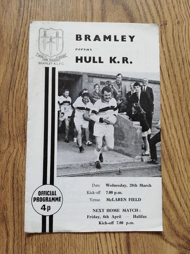 Bramley v Hull KR March 1973 Rugby League Programme