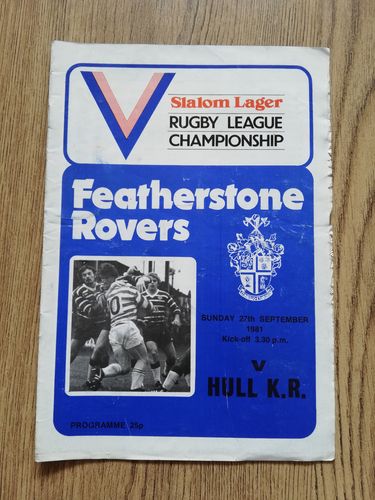 Featherstone v Hull KR Sept 1981
