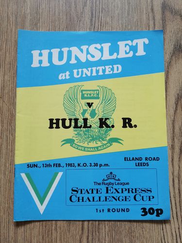 Hunslet v Hull KR Feb 1983 Challenge Cup