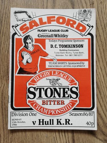 Salford v Hull KR Oct 1986